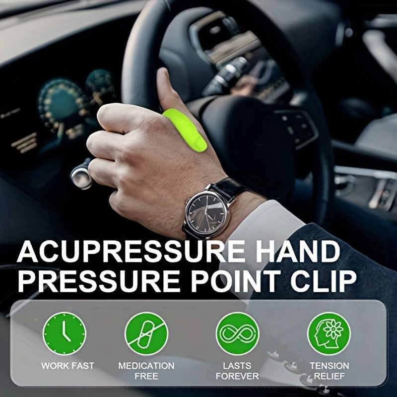 Drug-Free Headache Relief Tool Acupressure Clip for Migraine Tension Pain