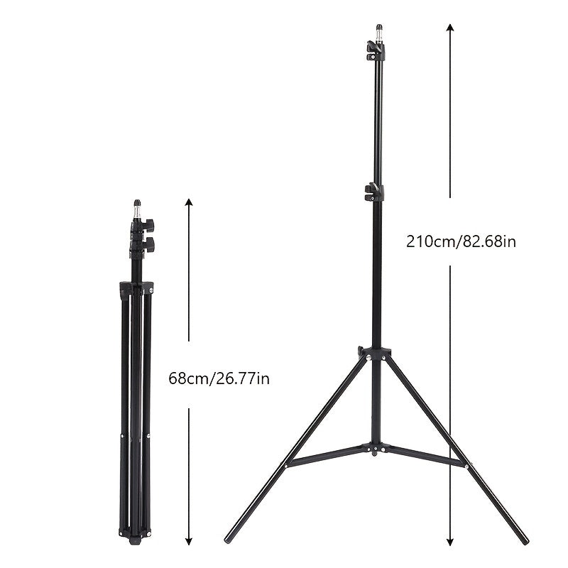 Lightweight 209.98cm Phone Tripod with Extendable Selfie Stick and Carry Bag for Video Recording and Live Streaming