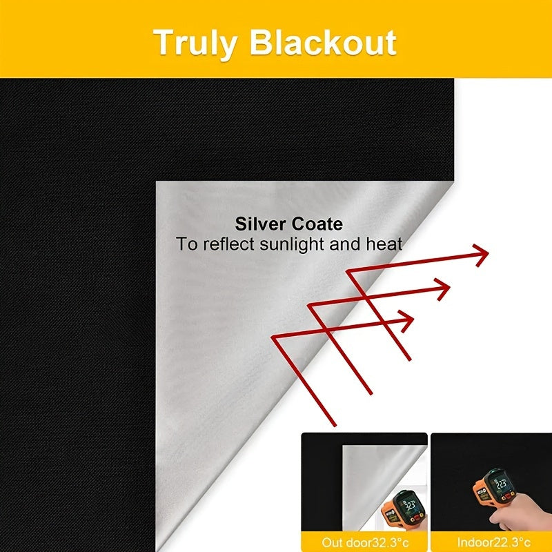 Blackout Curtain Panel, Portable UV Block Window Shade for RV Bedroom