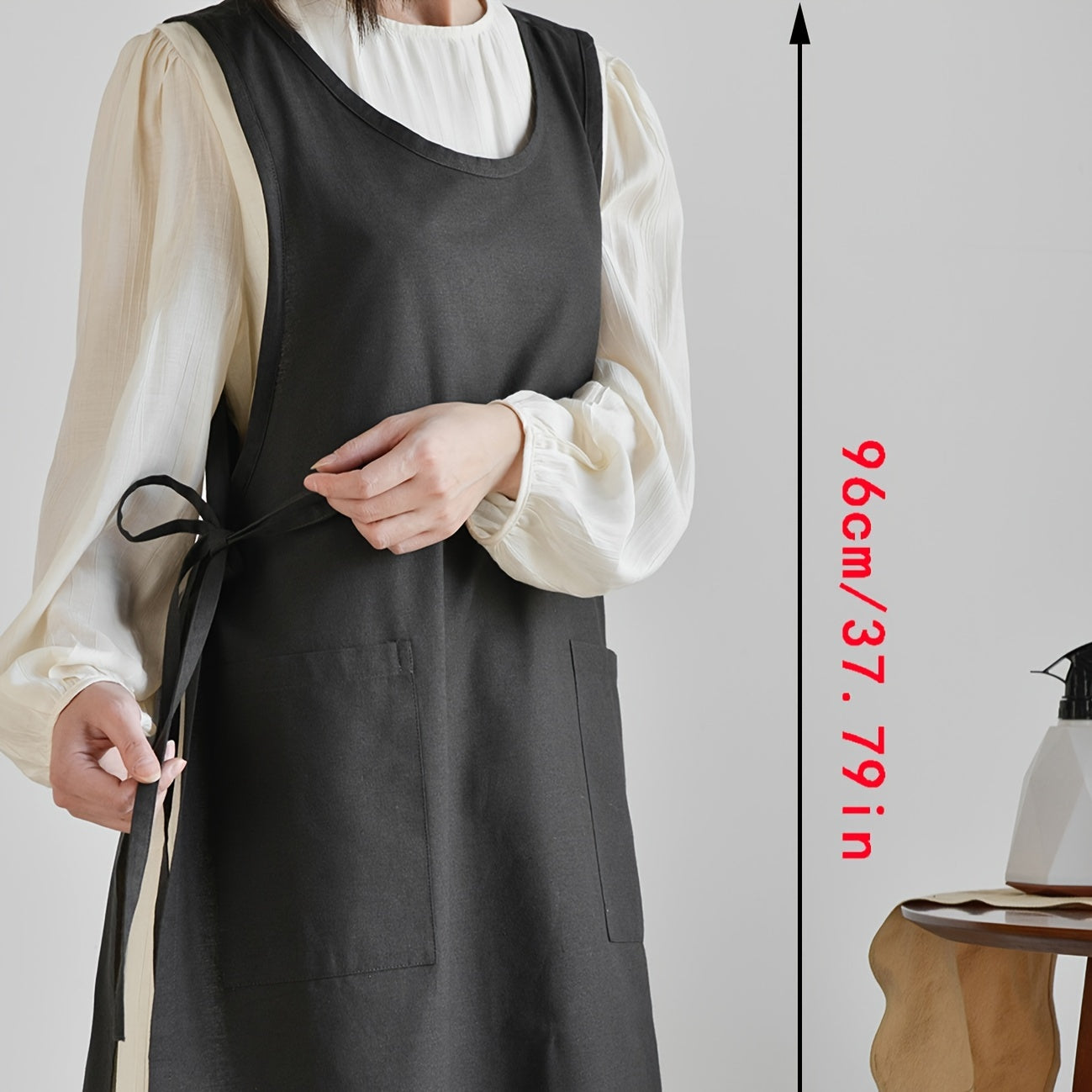 Korean-Style Woven Apron Solid Color for Home Use