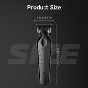 Cortapelos inalámbrico recargable, carga rápida, cuchillas de precisión, uso en hogar y salón, negro