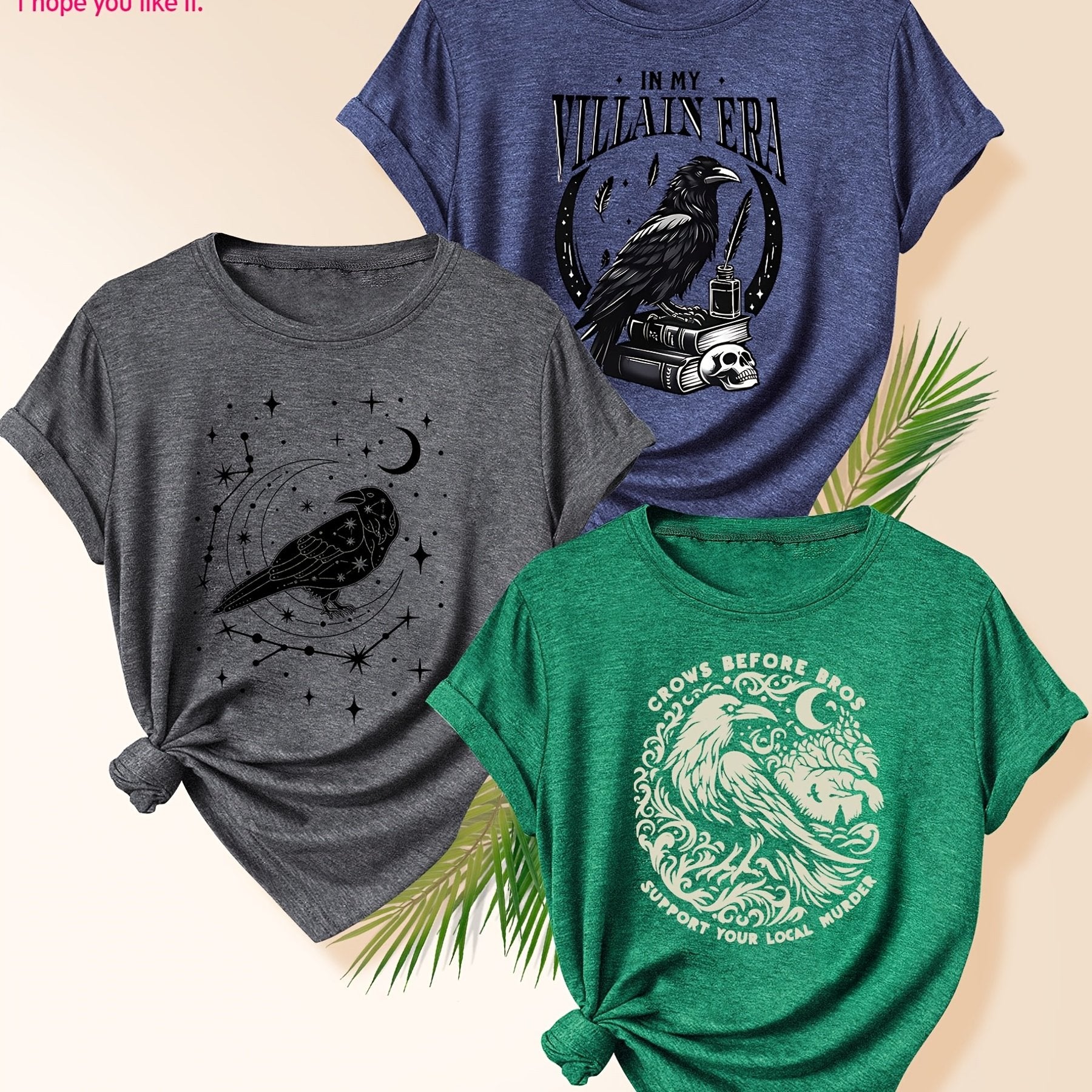 Women’s Cotton Owl Pattern T-Shirt Summer Casual Short Sleeve Multiple Colors