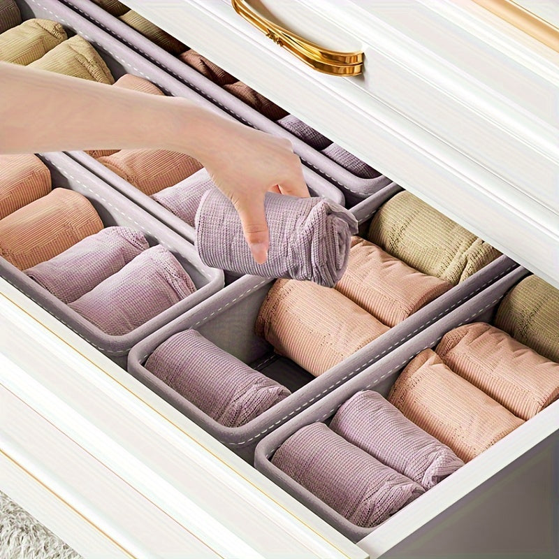 Тканевый ящик для хранения носков, нижнего белья, галстуков и ремней, складной органайзер для шкафа