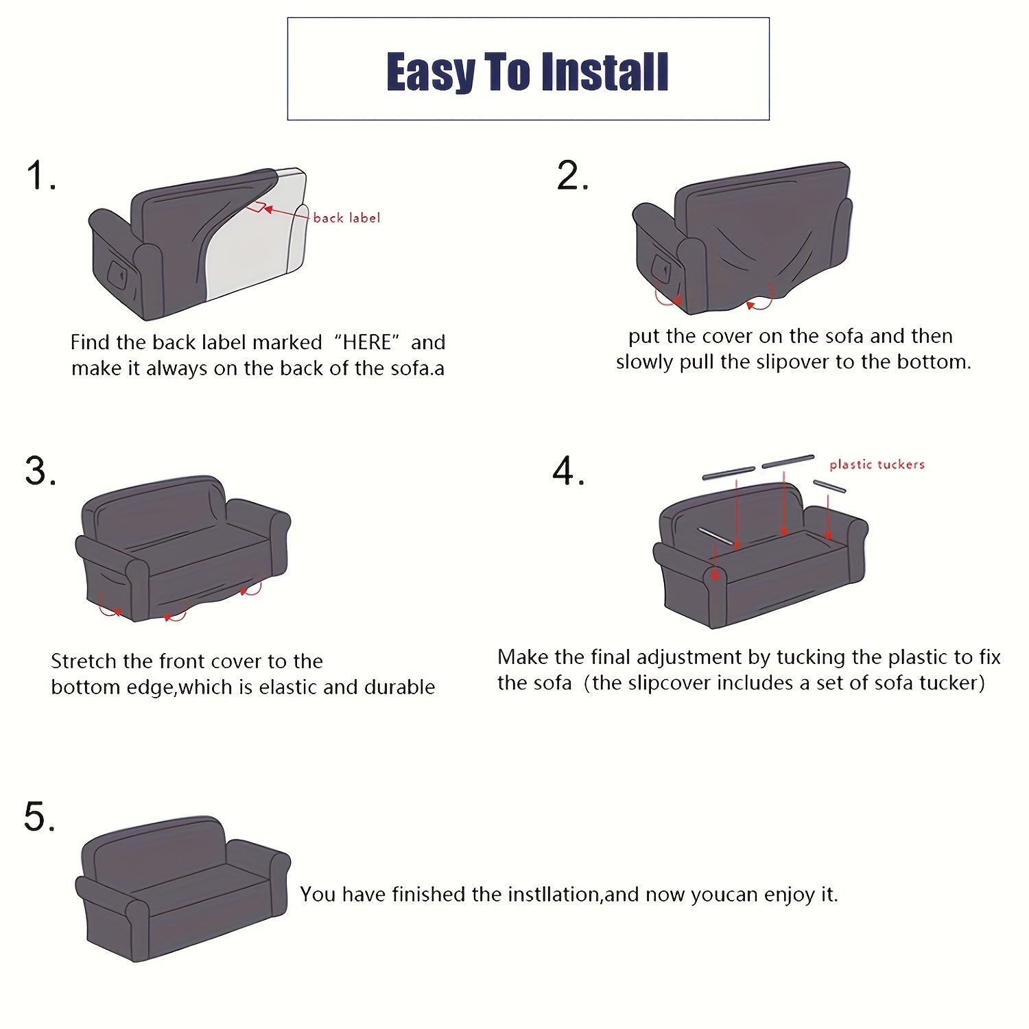 All-Season Stretchable Sofa Cover with Anti-Slip and Modern Print Fits Single to Four-Seater