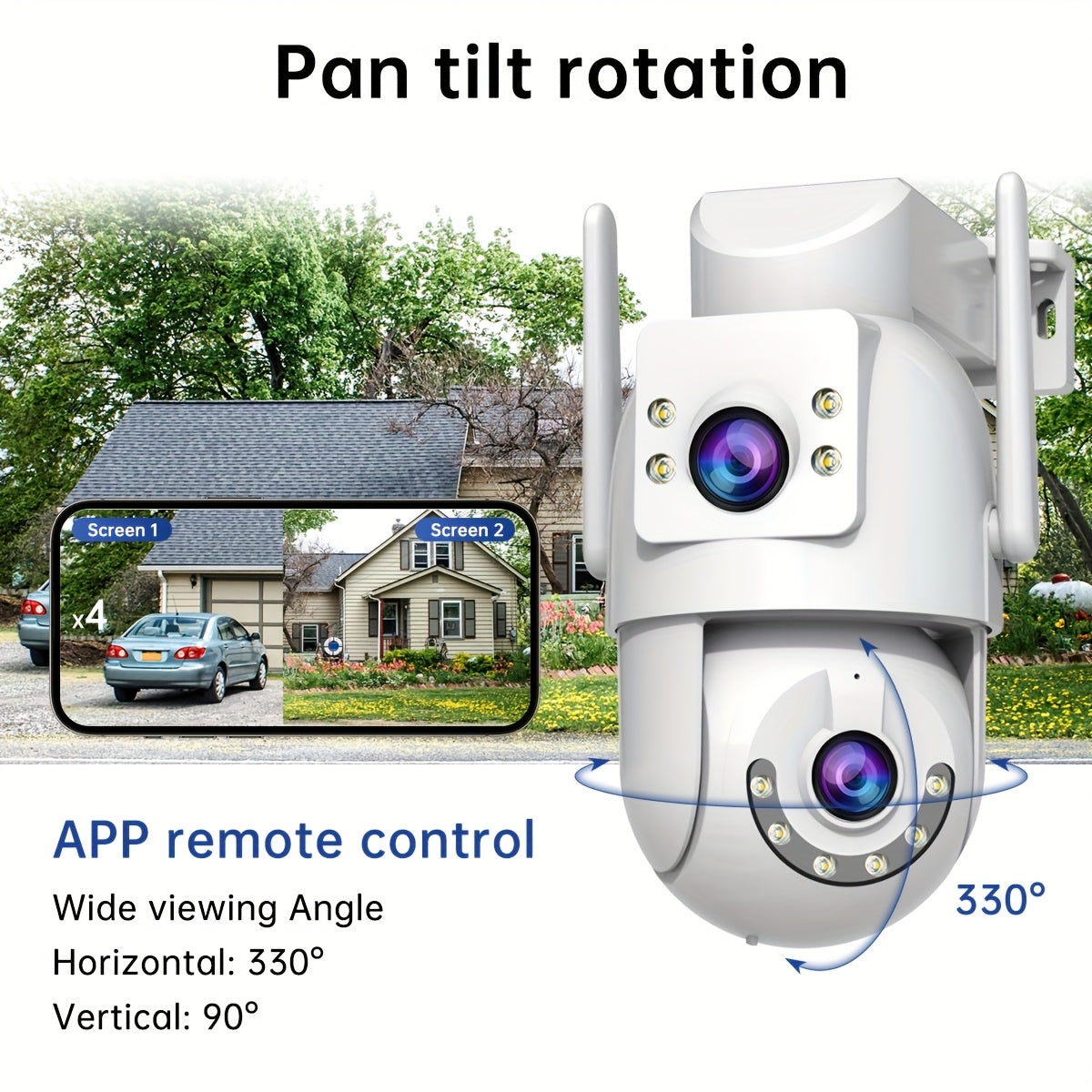 Outdoor HD Security Camera with Two-Way Video, Night Vision, Wi-Fi Hotspot