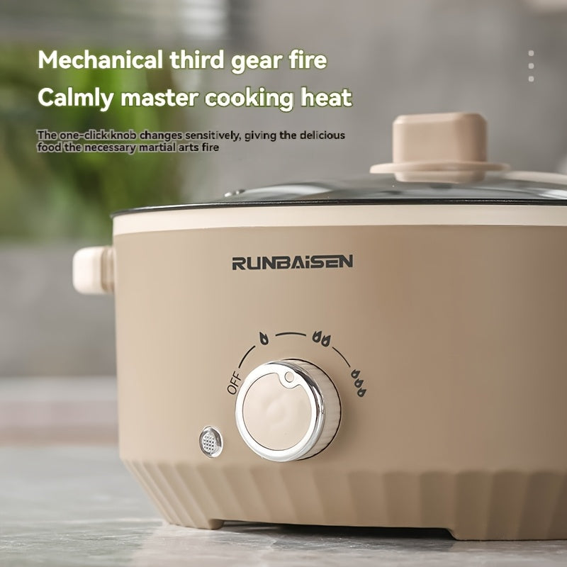 Olla eléctrica de gran capacidad, olla multifuncional para cocinar en casa, olla integradora para saltear, vaporera