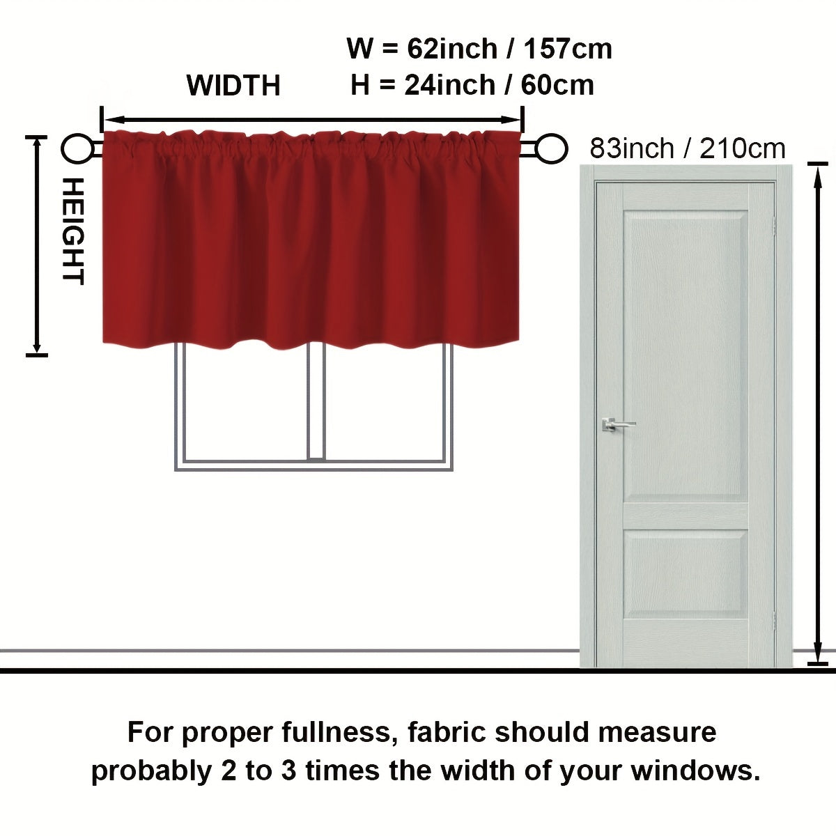 Blackout Heat Insulation Curtain Rod for Kitchen Living Room Bedroom Home Decor