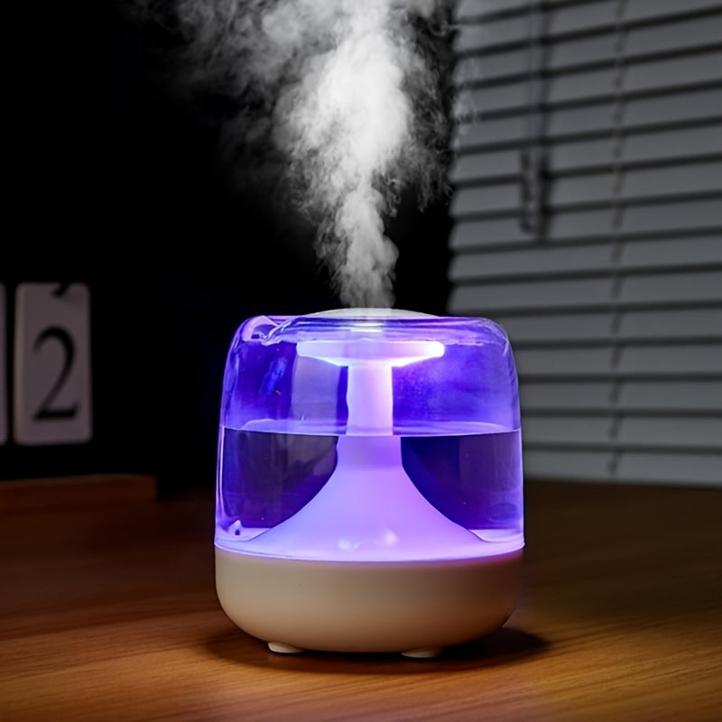 Красочный 650 мл прозрачный увлажнитель с ночником и тихим туманом