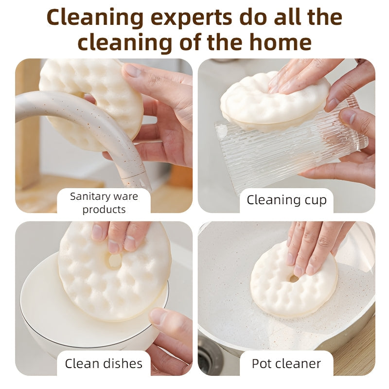 Juego de tres bolas de limpieza de esponja suaves y duraderas para cocina