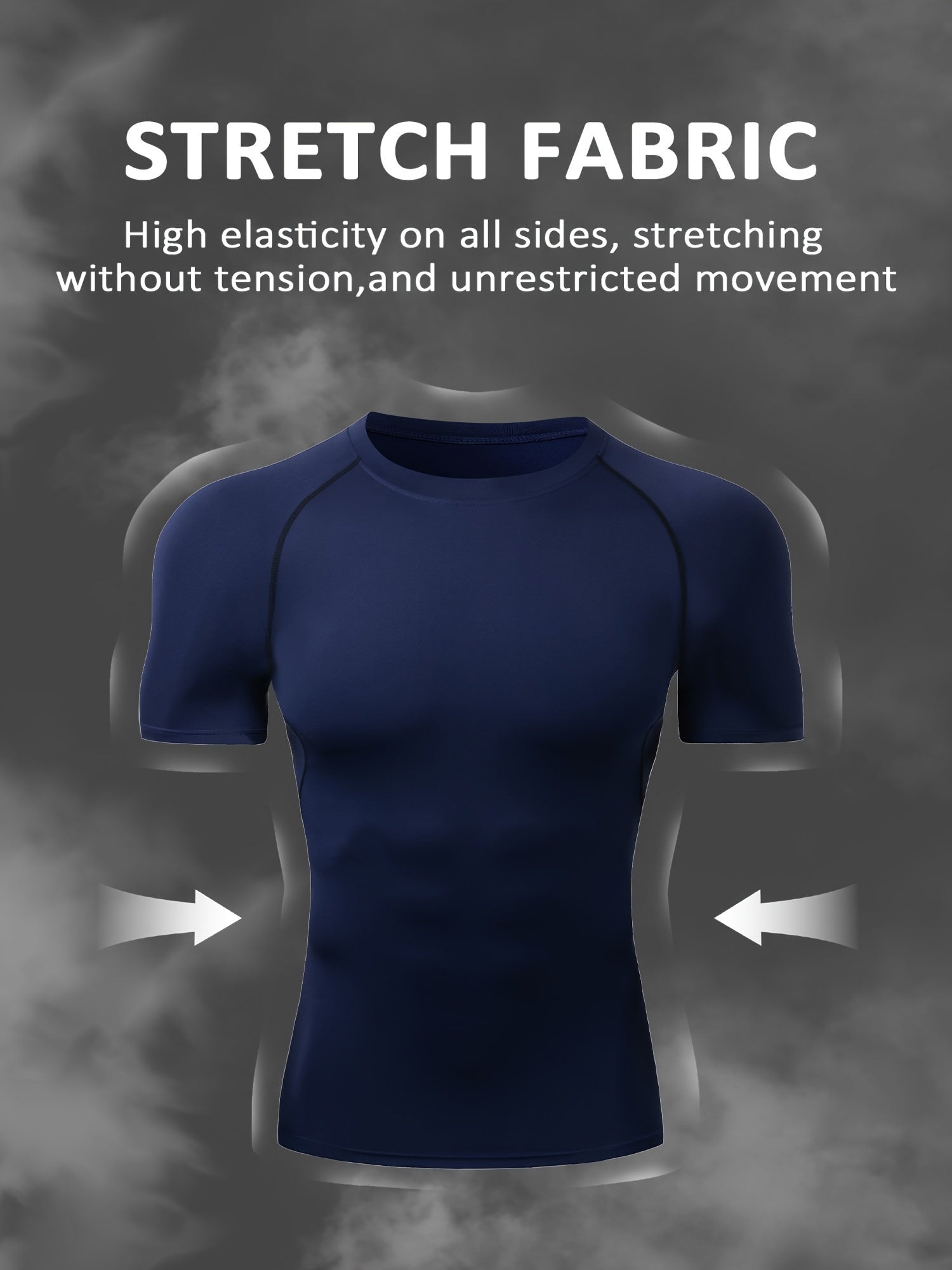 Men's Athletic Set Quick-Dry Compression T-Shirt and Multi-Pocket Shorts for Gym Running Outdoor