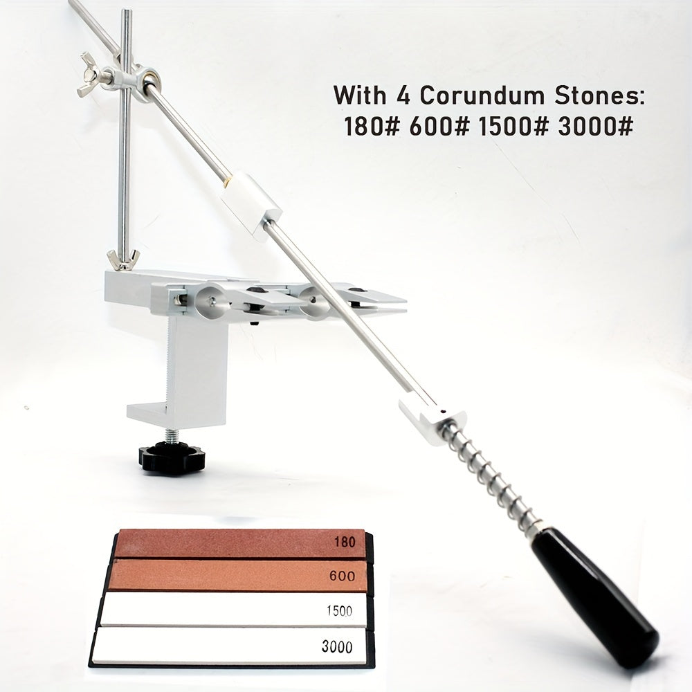 Alüminiy alloy pichoqni qirqish uchun to'plam, 360° aylantirish dizayni va qirqish toshi bilan oshxona va restoran uchun