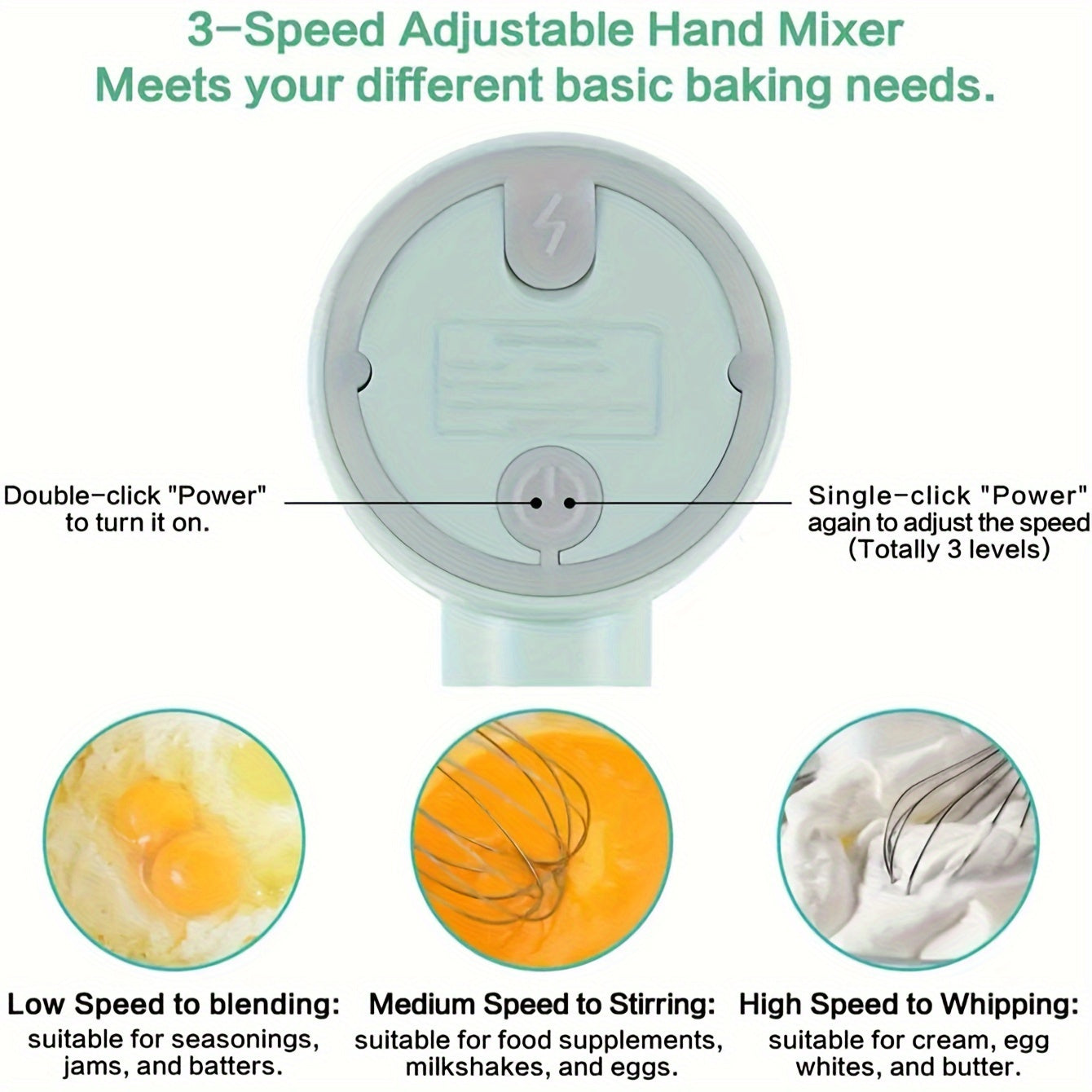 Electric Garlic Masher Hand Mixer Egg Beater Multifunctional Kitchen Tool