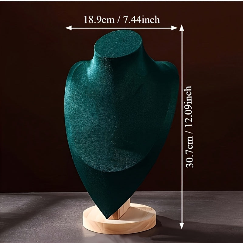 Wooden Jewelry Stand Mannequin for Necklaces Dresser or Retail Display