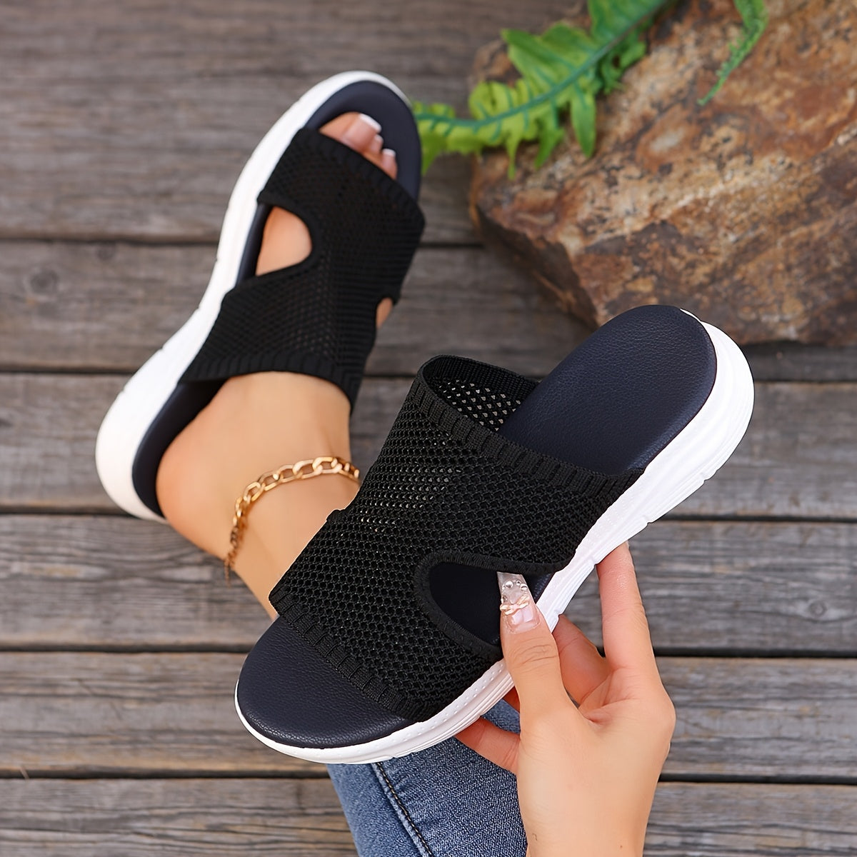 Women's Summer Slip-On Slippers Comfortable Beach Casual Shoes