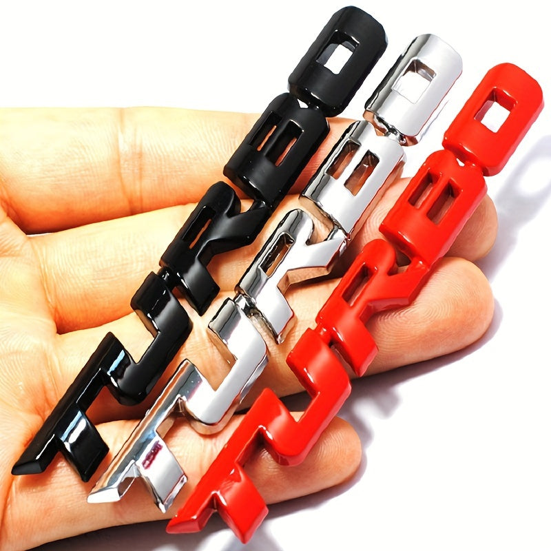 Avtomobil metall shlyuzli stiker emblema avtomobil dekali orqa eshik uchun kumush qora qizil