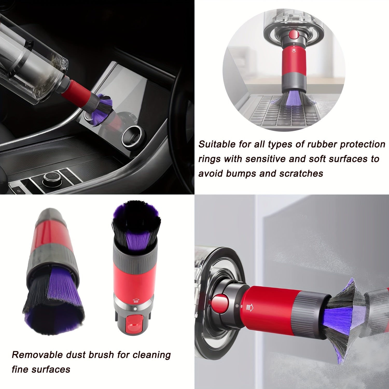 Dyson V15 V11 V10 V8 V7 changyutgichi uchun chang cho'tkasi, chizishsiz tozalash uchun mo'ljallangan, chang va axlatga nisbatan yumshoq, lekin samarali.