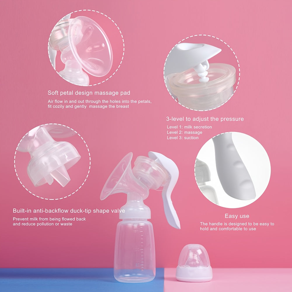 5oz Portable Manual Breast Pump BPA-Free for New Moms Postpartum Nursing