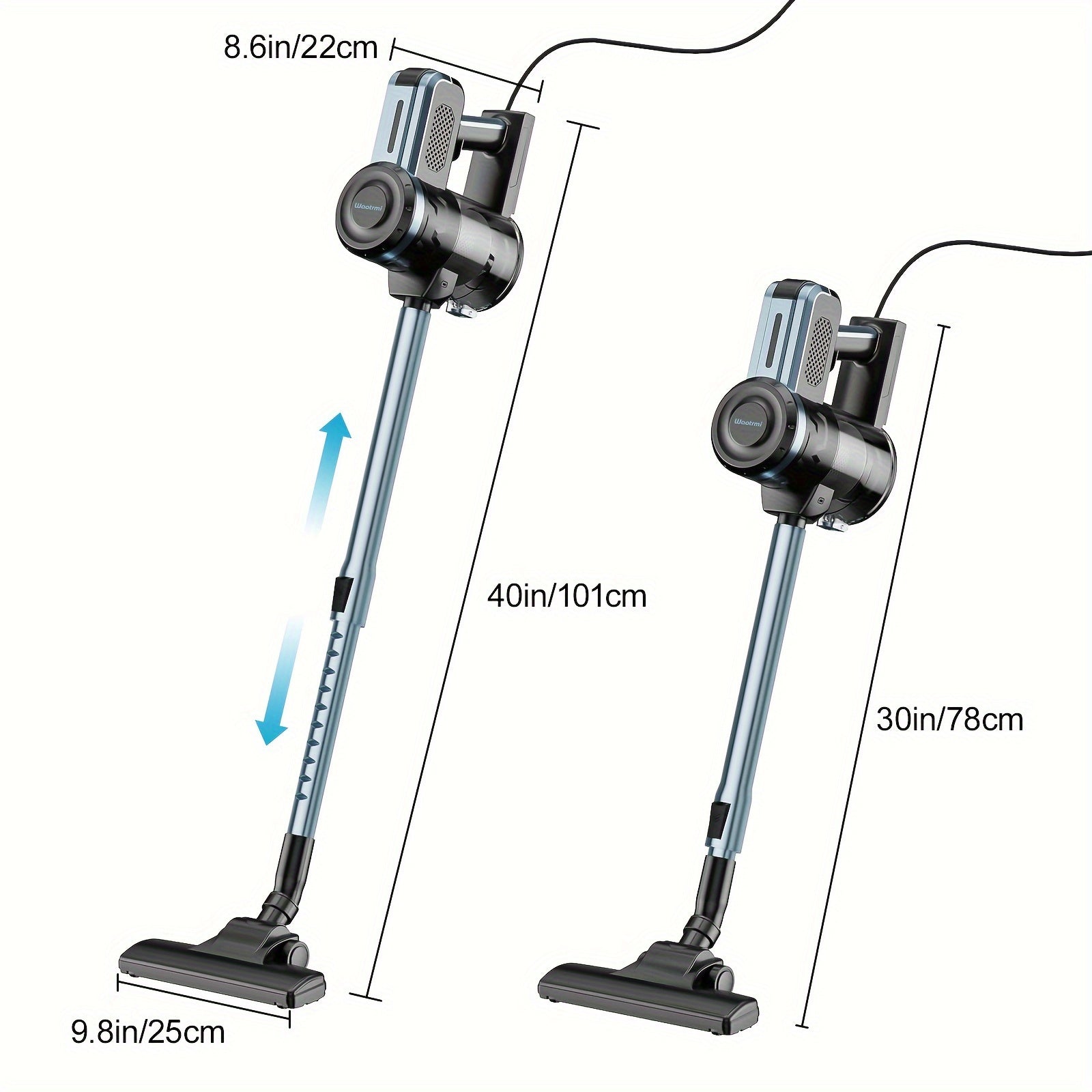 Lightweight EU Plug Vacuum Cleaner with Powerful Suction 18000Pa 1.2L Corded