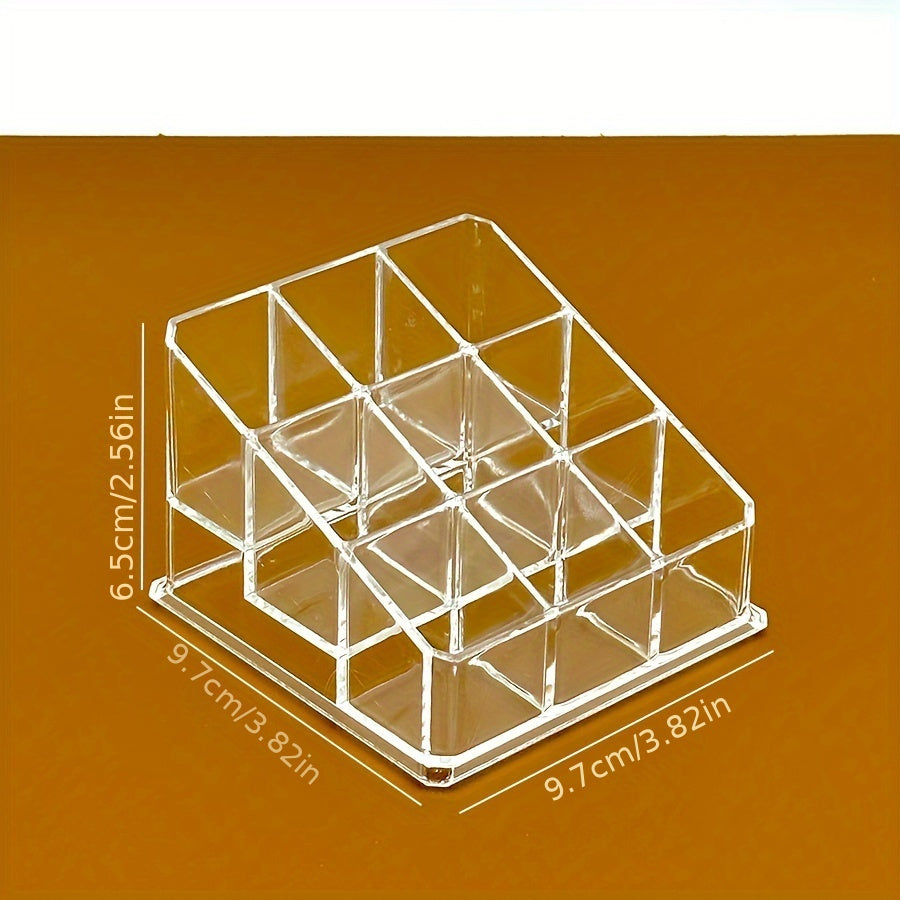 Organizador de maquillaje para lápiz labial con múltiples compartimentos, de plástico ligero, para almacenamiento en el baño