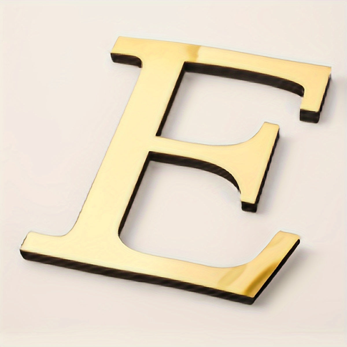 3D Acrylic Mirror Wall Decals Alphabet Stickers Gold Silver Self-Adhesive Modern Home Decor