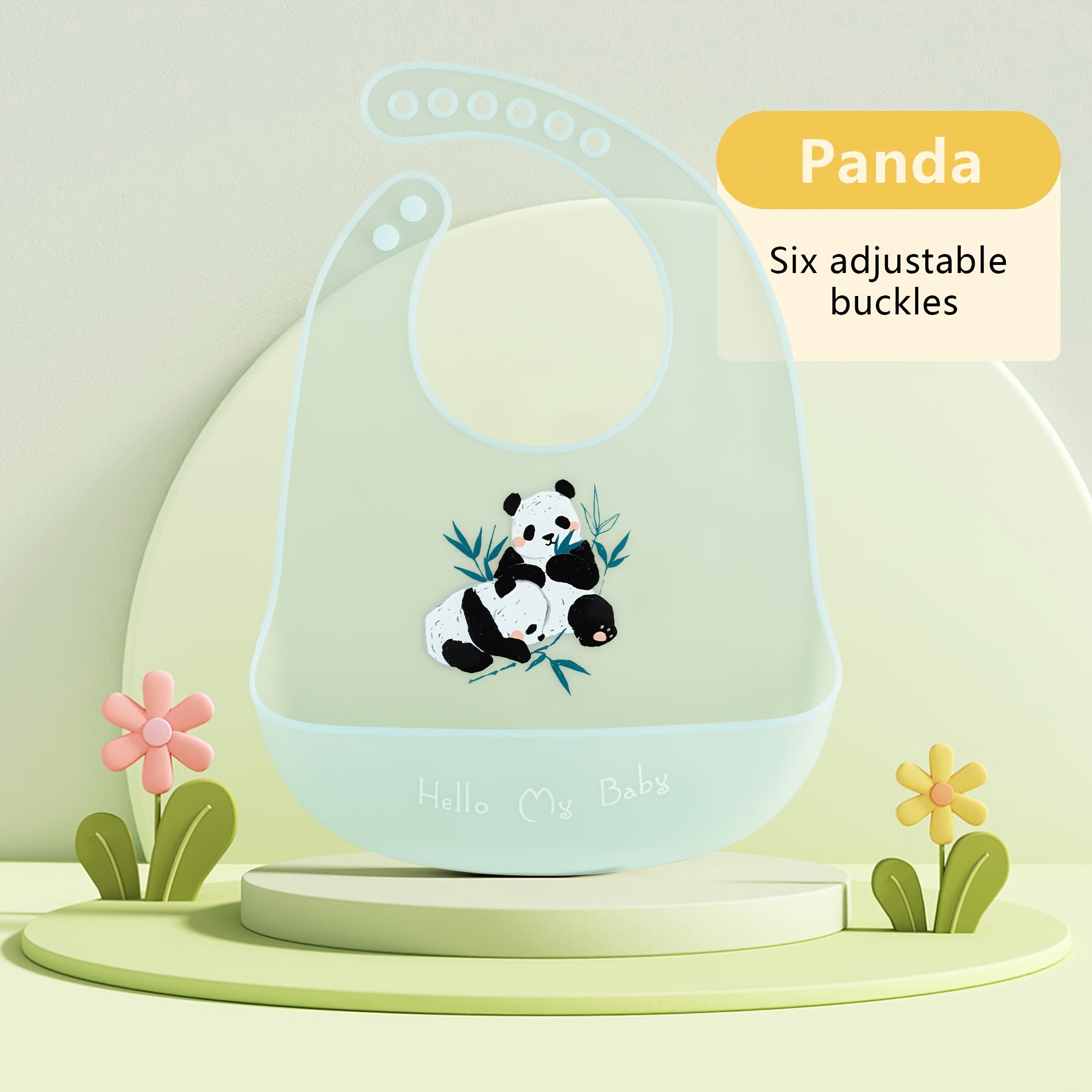 Baby Bibs Soft Waterproof Durable Feeding Bibs with Adjustable Neck for Babies