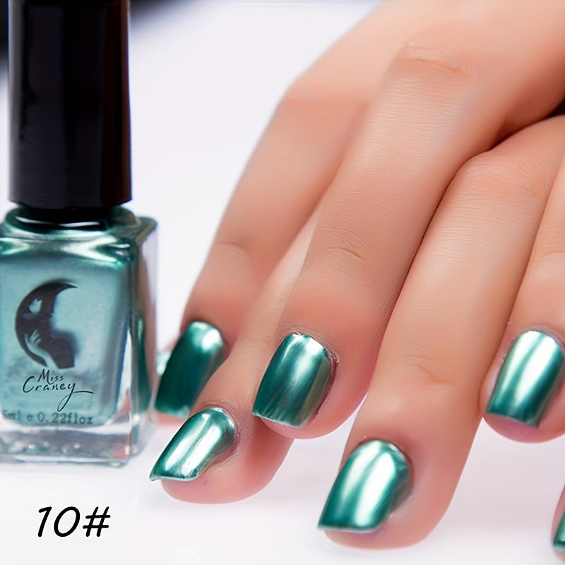 Women's Metallic Nail Polish in Gold, Fast-Drying Sparkling Gel