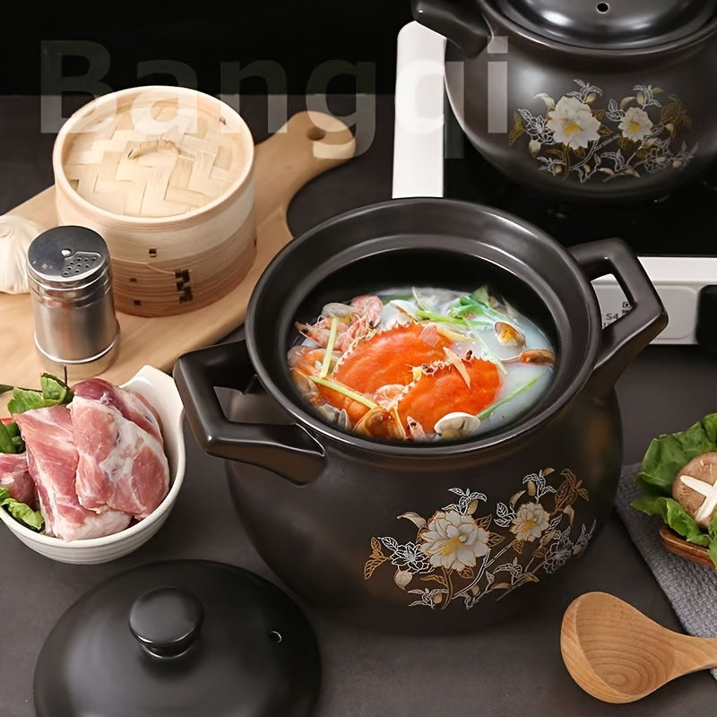 Katta 71oz keramika qozon - Yuqori haroratga chidamli, gaz pechida sho'rva va qozonlar tayyorlash uchun mos, uyda pishirish va qozonlar tayyorlash uchun ideal