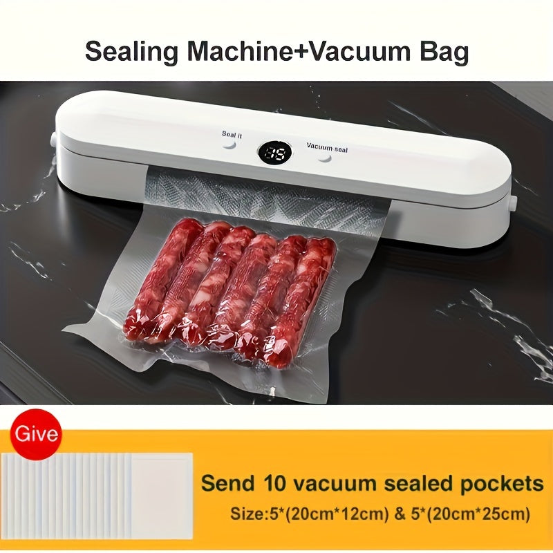European Vacuum Sealer Machine with Digital Display for Wet and Dry Foods Compact 220V