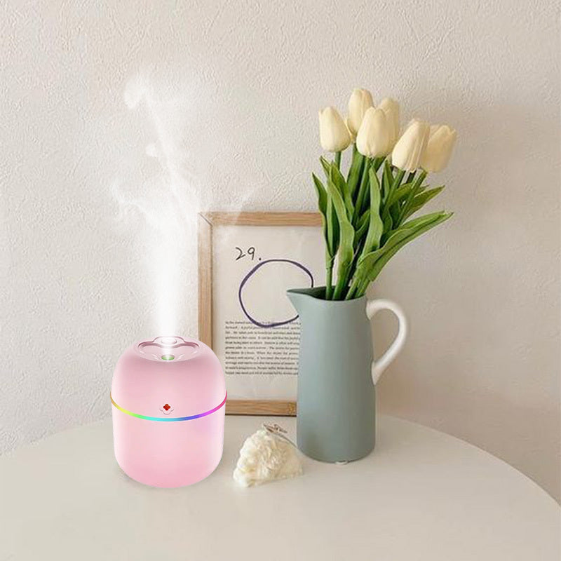 Portable USB Humidifier with Colorful Glow Decals for Bedroom Desk Car