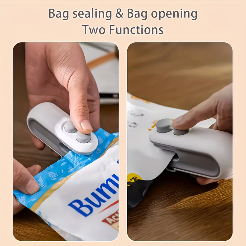 Rechargeable Handheld Bag Sealer Machine, Portable Snack Sealer with Magnetic Press