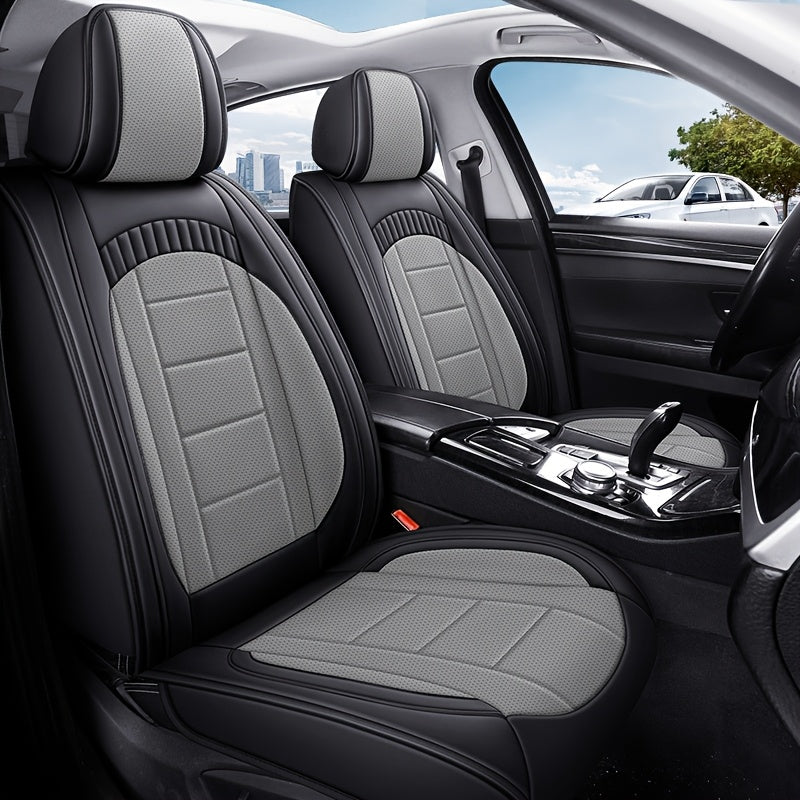 Car Seat Cover Waterproof Full Coverage Leather Auto Seat Mat for All Seasons