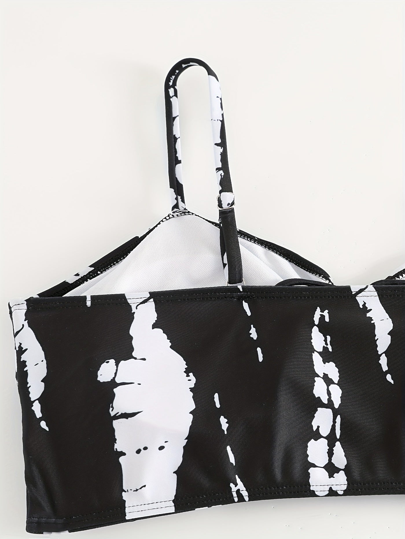 Women's Large Size Swimsuit Set 3 Pieces Polyester Vacation Printed