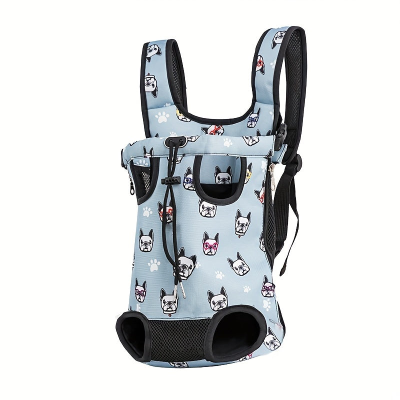 Adjustable Breathable Pet Backpack for Dogs and Cats with Safety Buckle