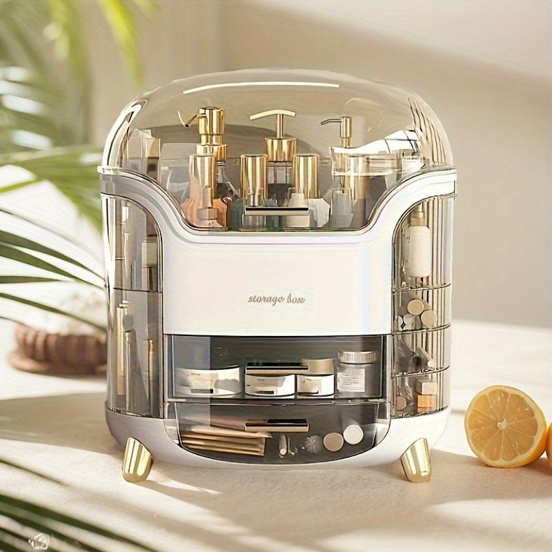 Multi-Layer Cosmetic Organizer with Transparent Lid for Jewelry Makeup and Art Supplies