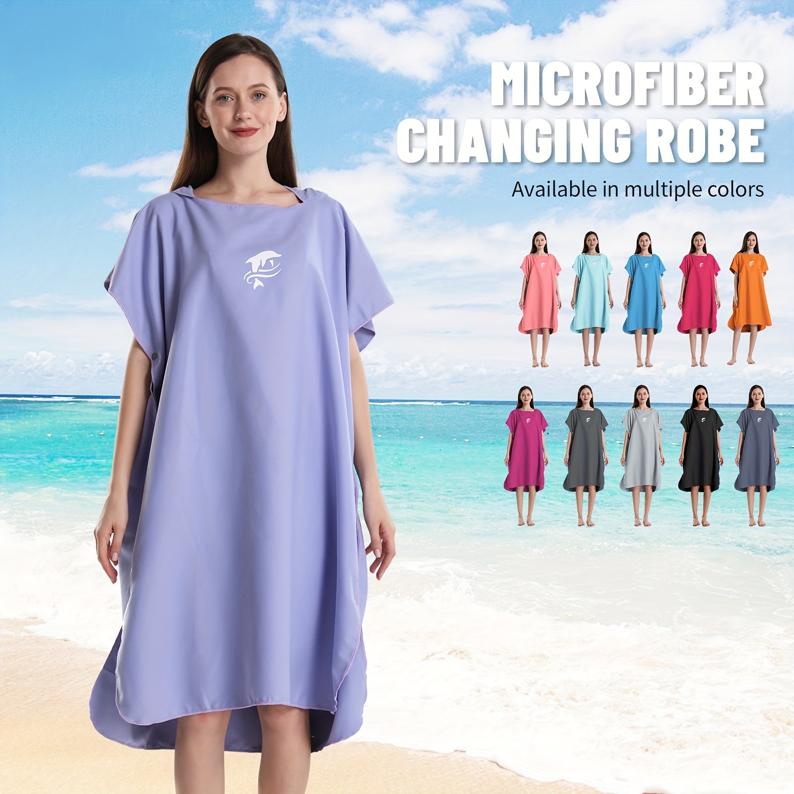 1 шт. Сёрф пончо полотенце, микрофибровый унисекс халат для серфинга, плавания, дайвинга, пляжа, один размер подходит всем.