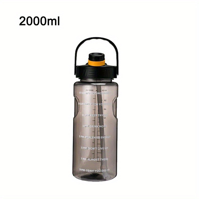 Sport va ochiq havoda foydalanish uchun katta shaffof plastik suv idishlari, ideal tug'ilgan kun sovg'alari, 50.7oz, 67.6oz va 101.4oz o'lchamlarida mavjud.