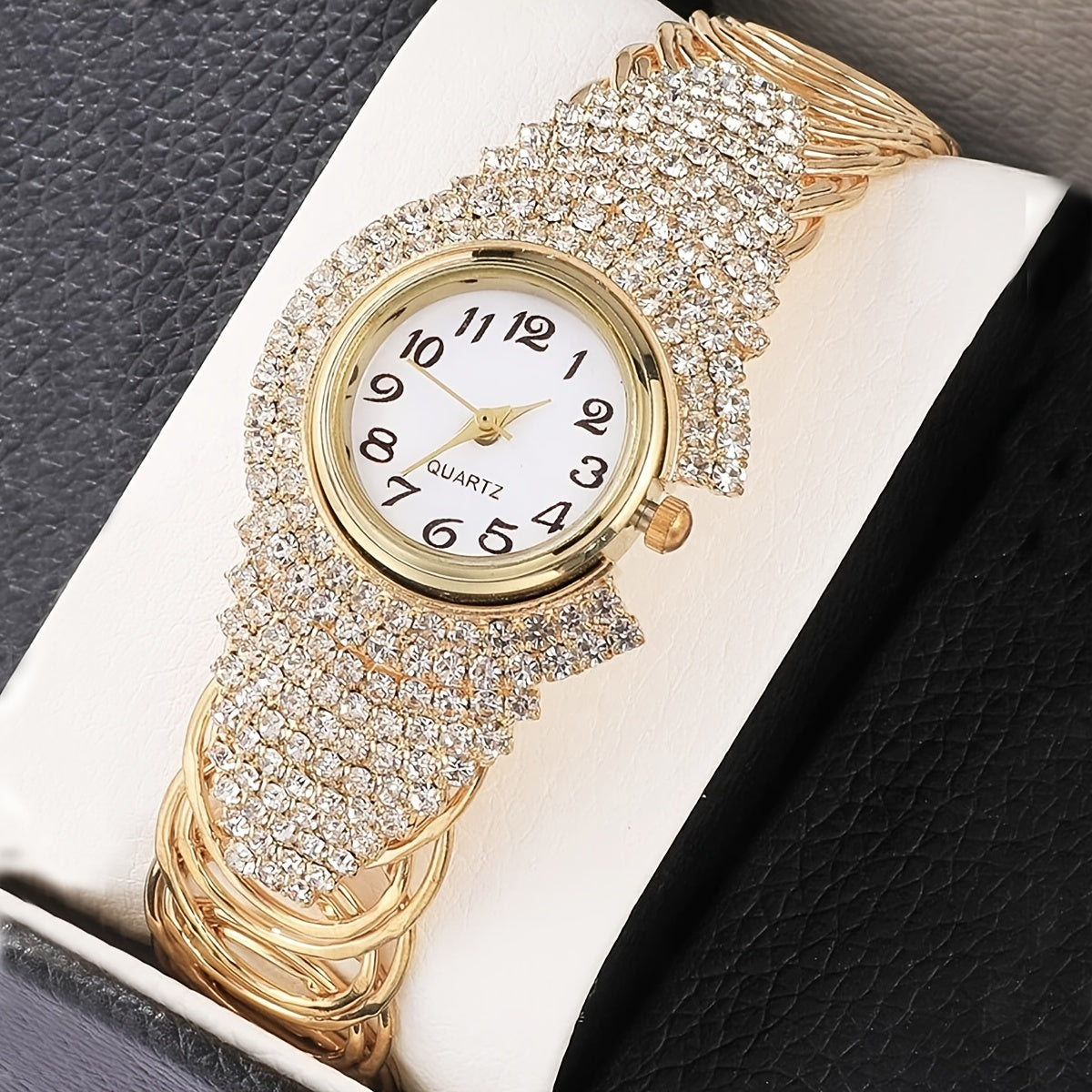 Women’s Bohemian Luxe Watch with Rhinestones and Elegant Design