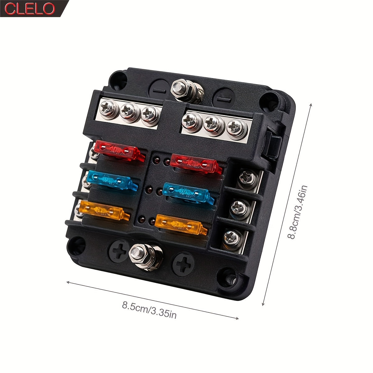 Panel de caja de fusibles marinos, distribución de energía de 6/12 vías, a prueba de agua, eléctrica marina