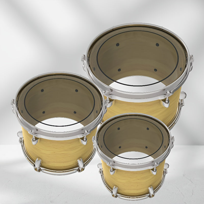 Double Layer Transparent Oil Faux Leather Drum Skin 20.32cm 25.4cm 30.48cm