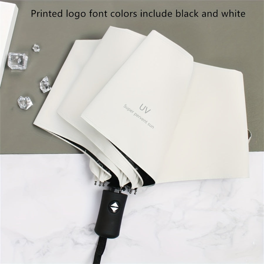 Paraguas automático plegable con protección UV y 8 varillas para hombres y mujeres