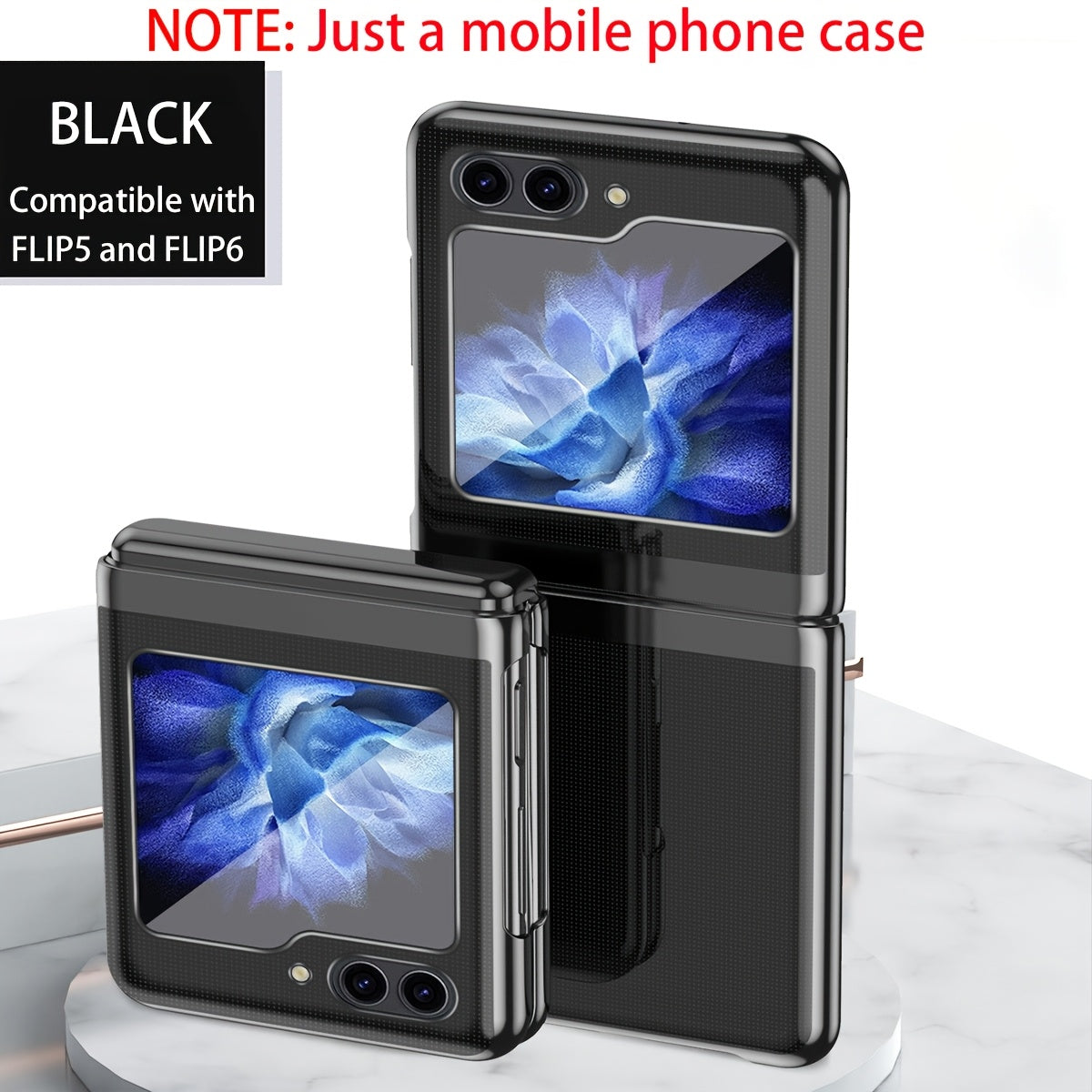 Electroplated Transparent Folding Phone Case for Samsung Galaxy Z Flip Series