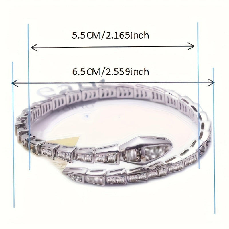 Zarif Ilon Zanjir Bilaguzuk, Porloq Kubik Zirkoniya bilan - Har kuni kiyish va maxsus tadbirlar uchun ideal