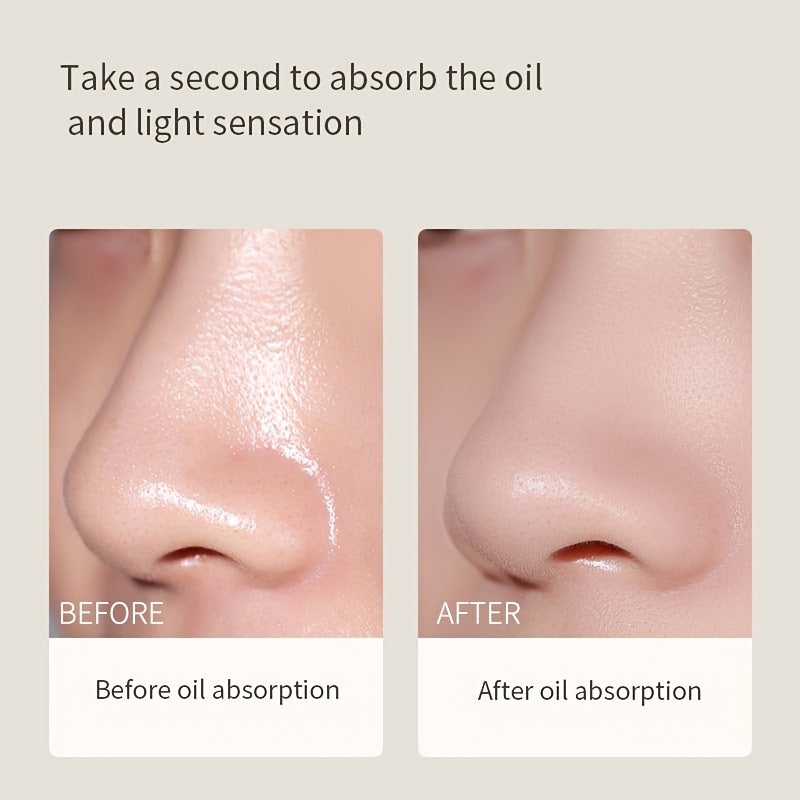 Papel secante absorbente para grasa unisex 100 hojas, cierre de poros, verano