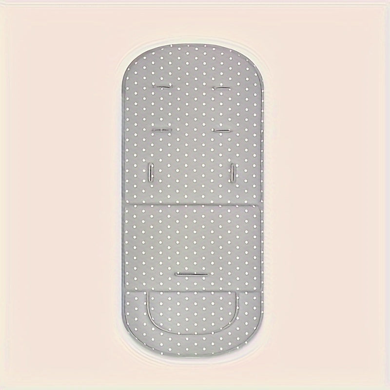 Light Gray Polka Dot Stroller Seat Cushion Polyester for High Chairs and Shopping Carts