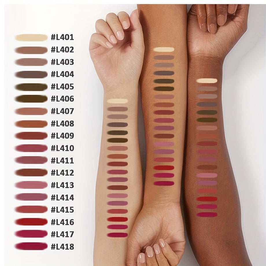 Set de perfiladores de labios mate de terciopelo para mujer, 18 colores, de larga duración e hidratantes