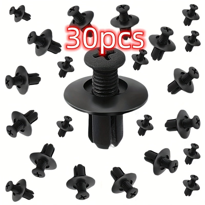 10/20/30/50 Pcs Black Plastic Rivets Fasteners 8mm Auto Body Car Bumper