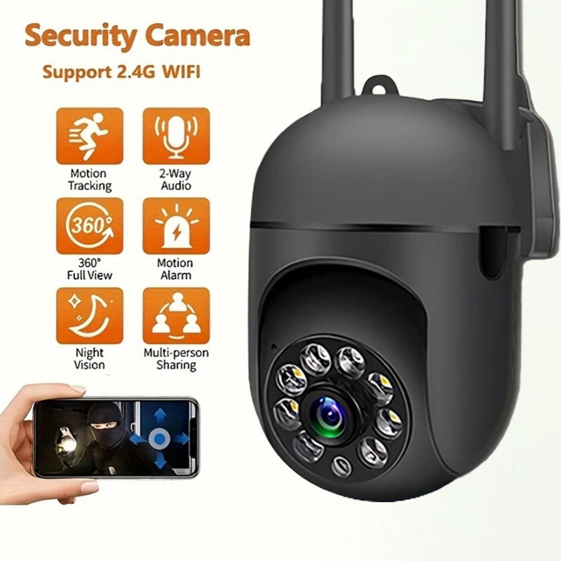Harakatni aniqlash bilan simsiz uy xavfsizlik kamerasining tizimi, ikki tomonlama audio, 2MP HD kechqurun ko‘rish