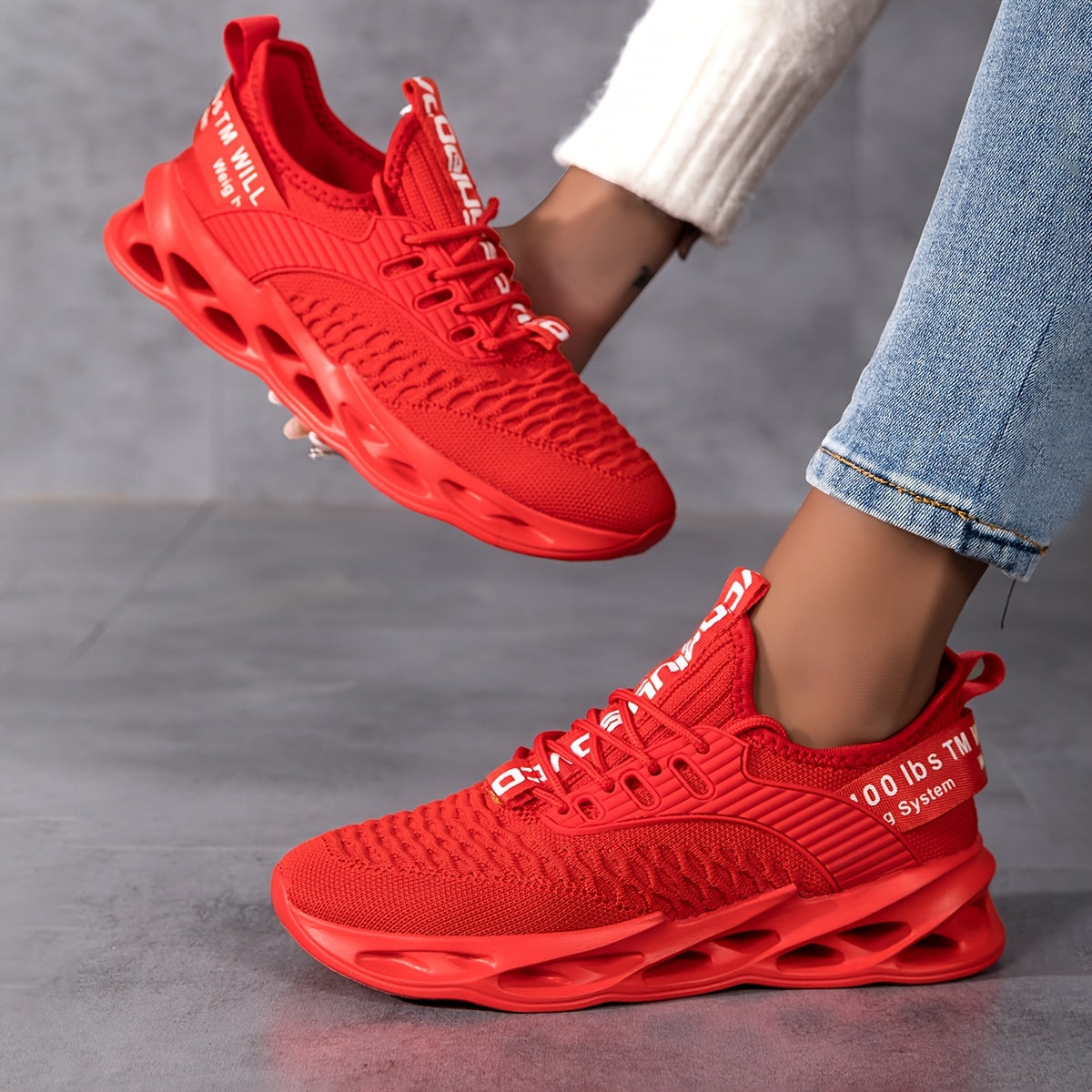 Women's Bright Pink Athletic Sneakers Casual Breathable Comfortable Shoe