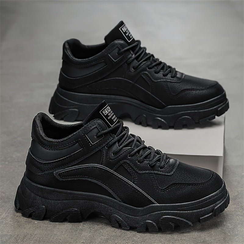 Men's Retro Work Boots Durable PU Upper PVC Sole Breathable Fabric Lining Ankle Support Beige Lace-Up Short Boots