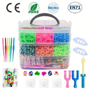 Jewelry Making Supplies Set with 4500 Rainbow Rubber Bands for Hair and Jewelry